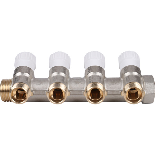 Коллектор 4 выхода STOUT 3/4"x1/2" с вентилями SMB 6851 341204