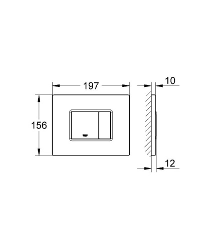 Cмывная клавиша Grohe Skate Cosmopolitan нержавейка 38776SD0