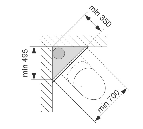 Крепление для установки инсталляции в углу TECEprofil 9380003