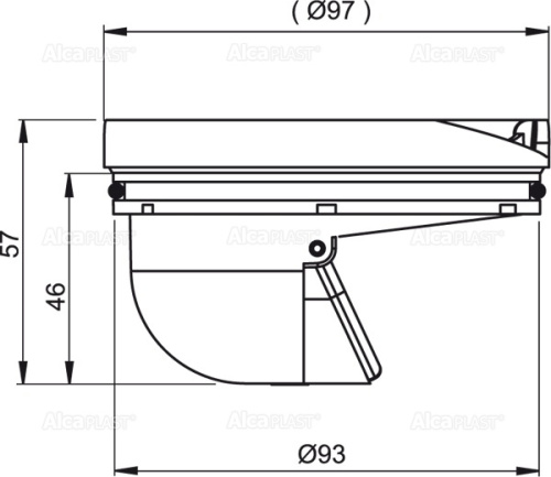 Гидрозатвор сухой Alcaplast APV0030