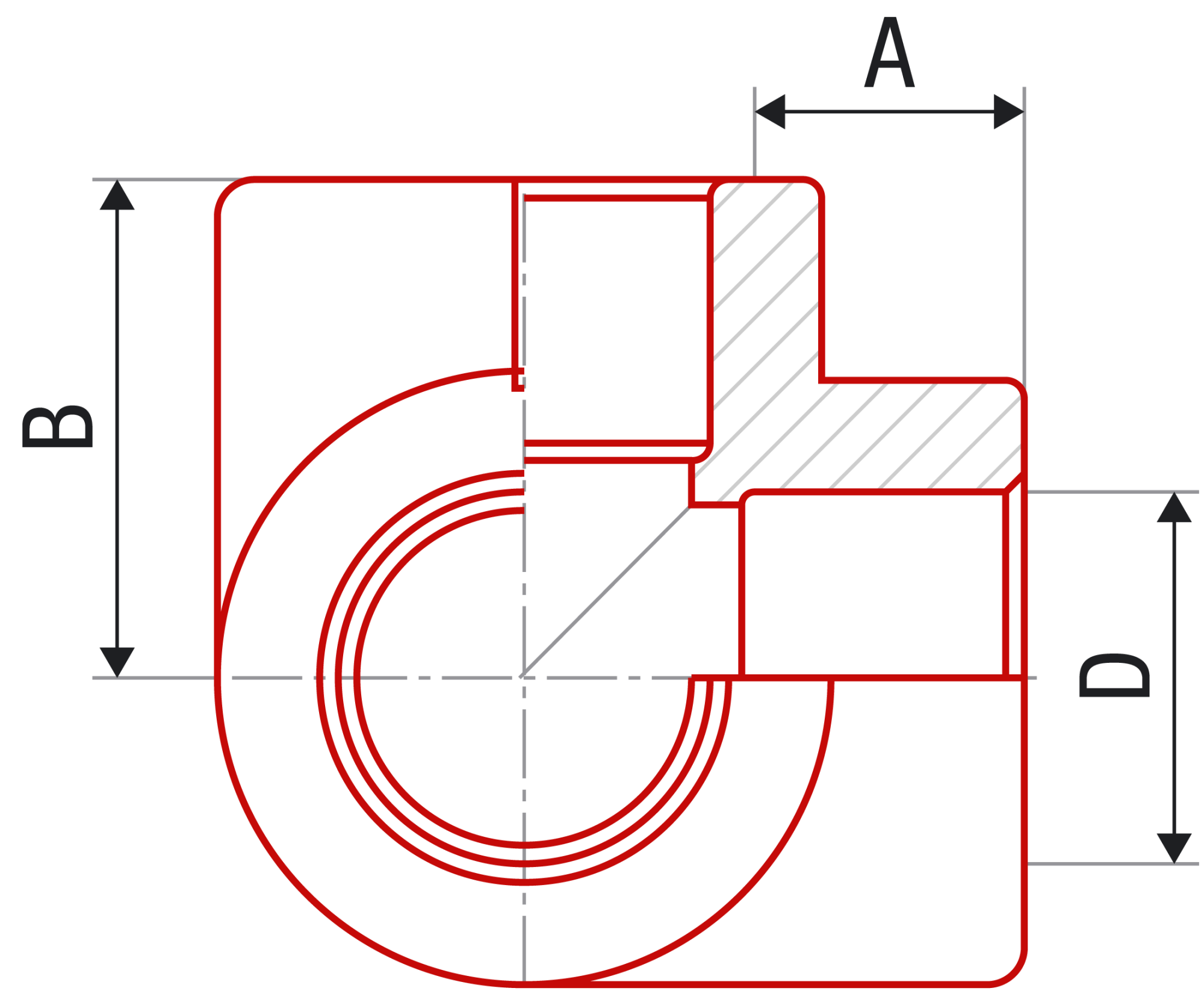Тройник трёхплоскостной FV-plast 32x32x32 полипропилен AA242032000