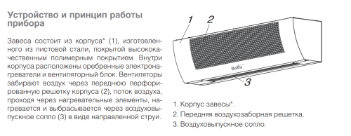 Воздушно-тепловая завеса BALLU BHC-L08-T03