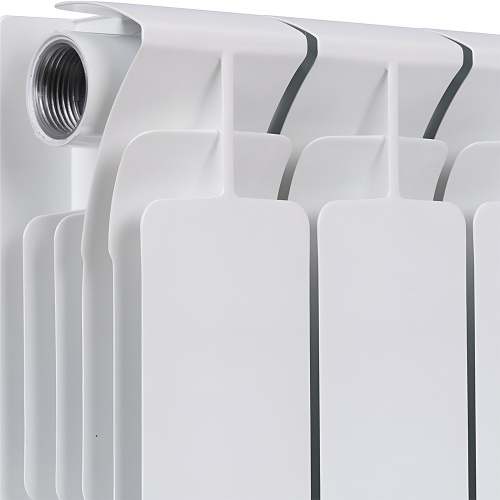 Биметаллический радиатор Rifar Base 350 - 12 секций, боковое, белый