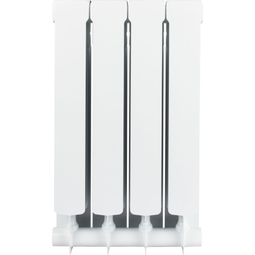 Биметаллический радиатор STOUT Space 500 - 4 секции, боковое, белый RAL 9016