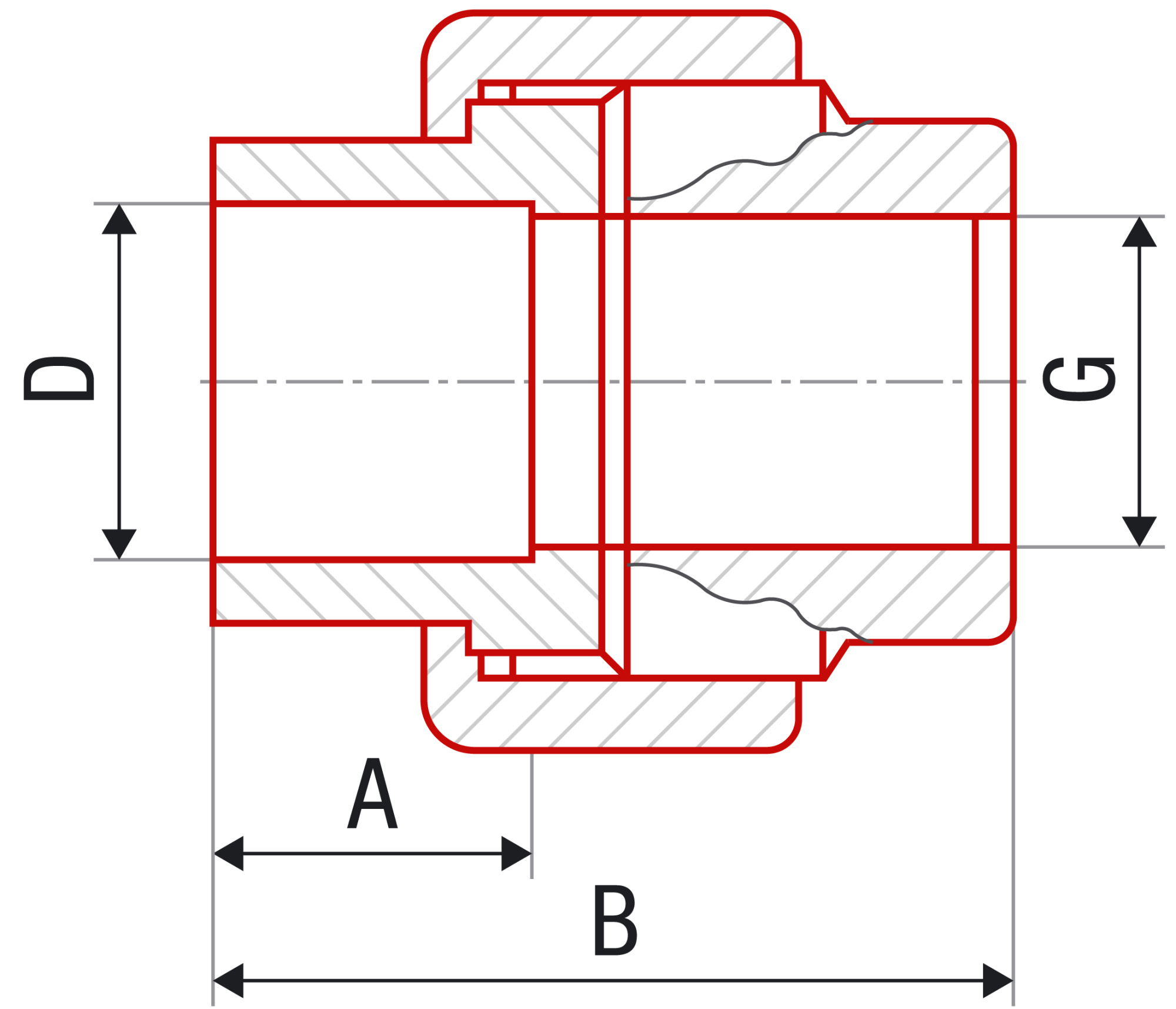 Соединитель разъемный FV-plast 63x2"В полипропилен AA236063002