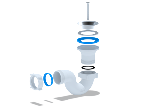 Сифон для душевого поддона 1 1/2"x40 прямоточный ANI E110