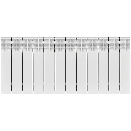 Биметаллический радиатор STOUT TITAN 350 - 12 секций, боковое, белый RAL 9016