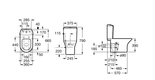 Чаша унитаза Roca Nexo 342640000