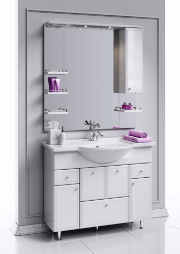 Зеркало AQWELLA Barcelona 100 белый Ba.02.10