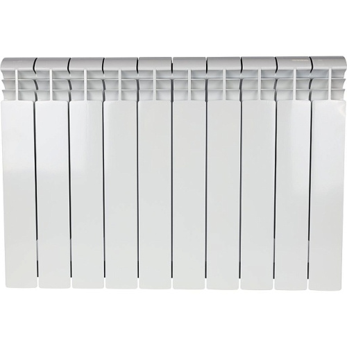 Биметаллический радиатор STOUT VEGA 500 - 10 секций, боковое, белый RAL 9016