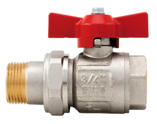 Кран шаровой 1/2"ВН с американкой, ручка бабочка ITAP Ideal 098 1/2'