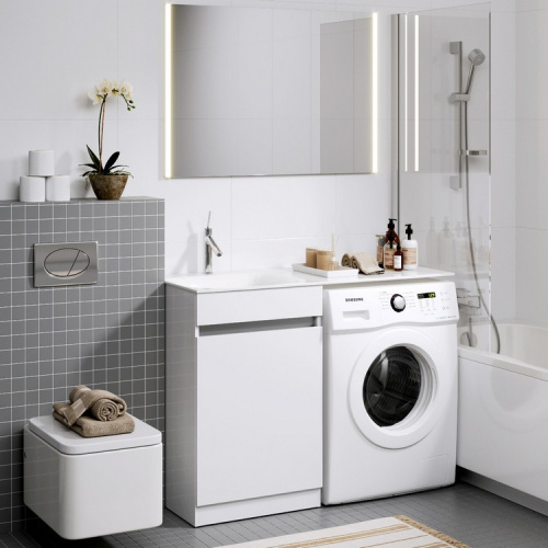 Тумба с умывальником AQWELLA Forma 115 Белый FOR0105KR