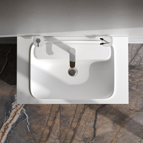 Раковина мебельная 80 Am.Pm Func M8FWPC0800WM белый матовый, литой мрамор