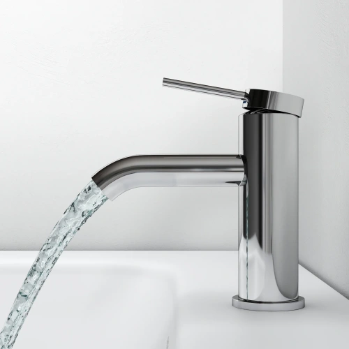 Смеситель для раковины Abelsberg Fluida ERF22001CH, глянцевый хром