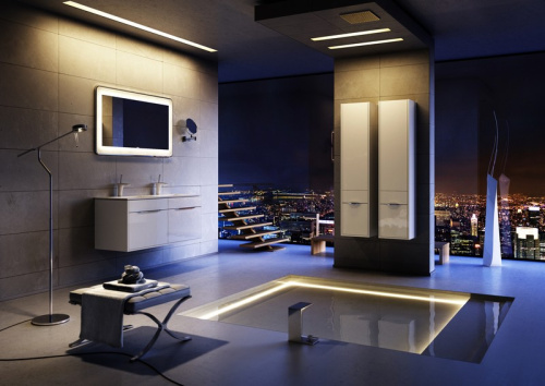 Пенал AQWELLA Malaga 32,5 белый  Mal.05.03/R