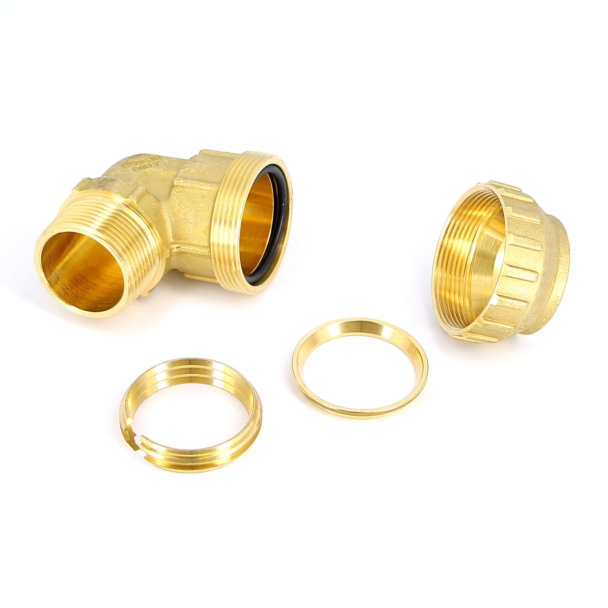 Угольник с резьбой Tiemme 25x3/4"Н латунь для ПНД 3400032