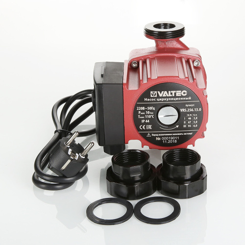Циркуляционный насос Valtec VRS 25/6-130 мм, до 55 л./мин., три режима (скорости)
