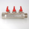 Коллектор 3 выхода Valtec 1"x1/2"Н с кранами VTc.580.N.0603