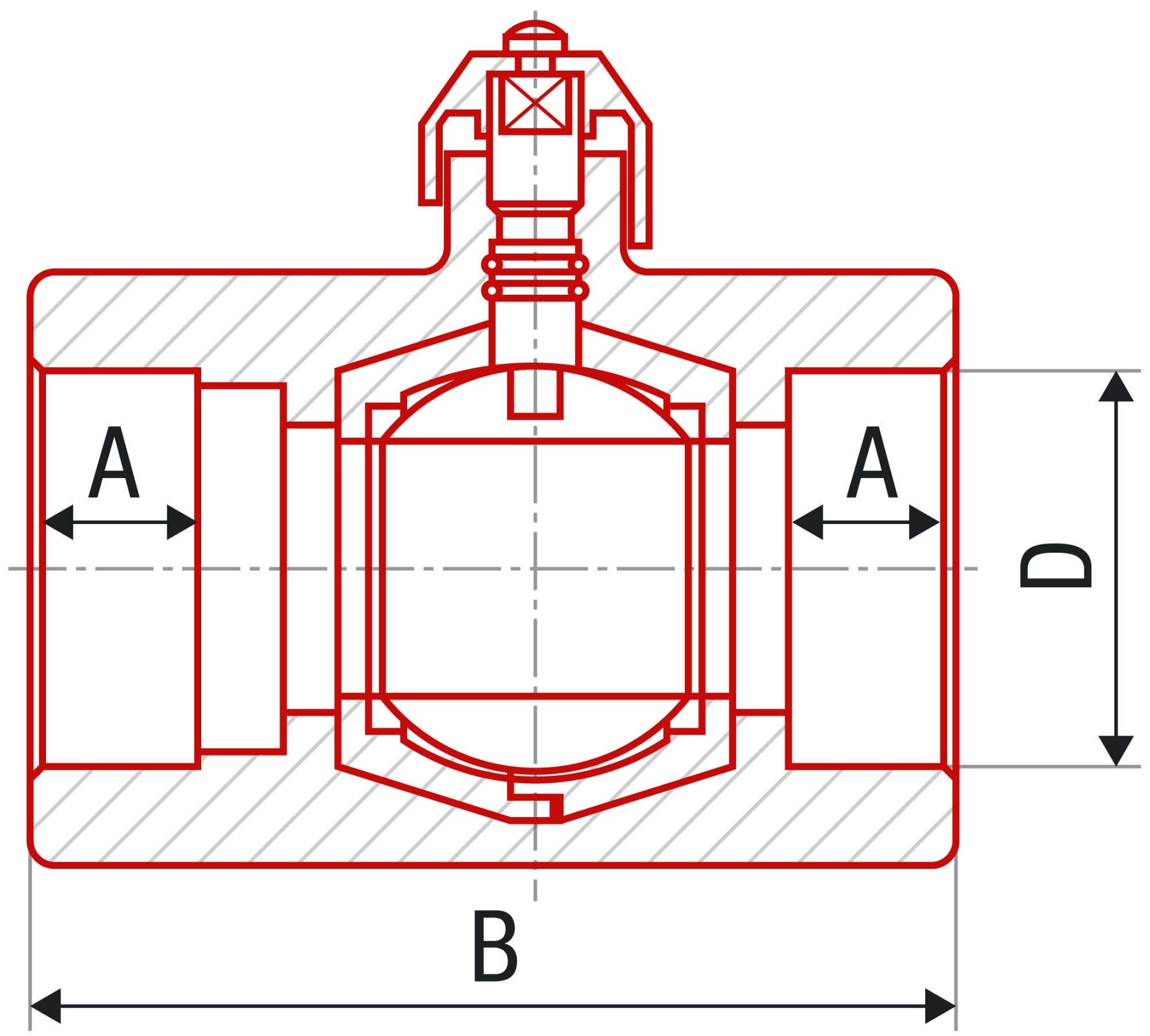 Кран шаровой с дренажом FV-plast 40х40 полипропилен AA272040000