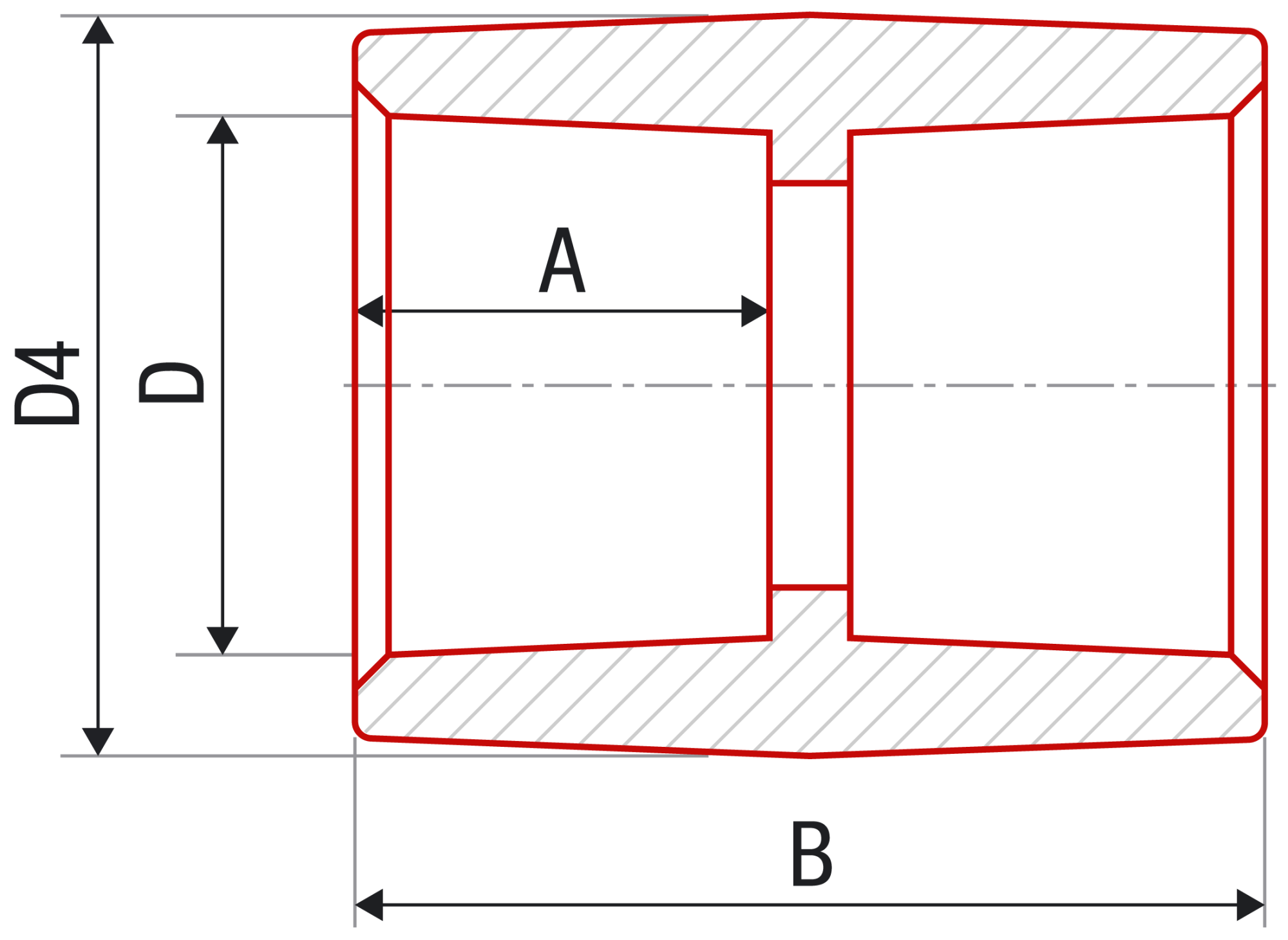 Муфта FV-plast 63х63 полипропилен AA201063000