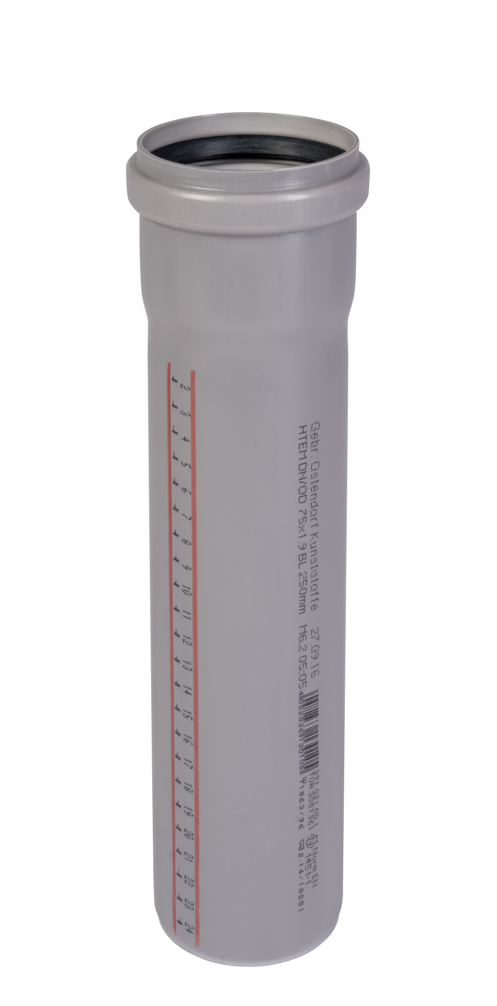 Труба 75 длина 1000 мм PP HTEM Ostendorf внутренняя канализация