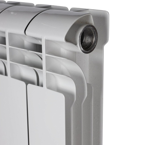 Алюминиевый радиатор STOUT VEGA 500 - 8 секции, боковое, белый RAL 9016