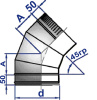 Отвод 45° D=115(1.0) нерж.304