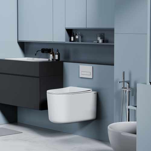 Подвесной унитаз ABBER Ultra AC1302 белый с ультратонким ободком