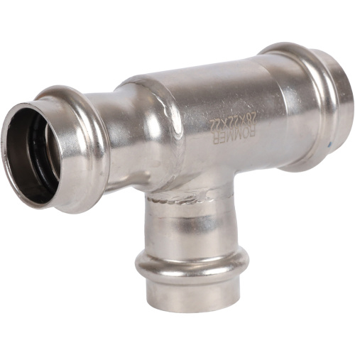 Тройник переходной ВПр 28х22х22 пресс, нержавеющая сталь Rommer