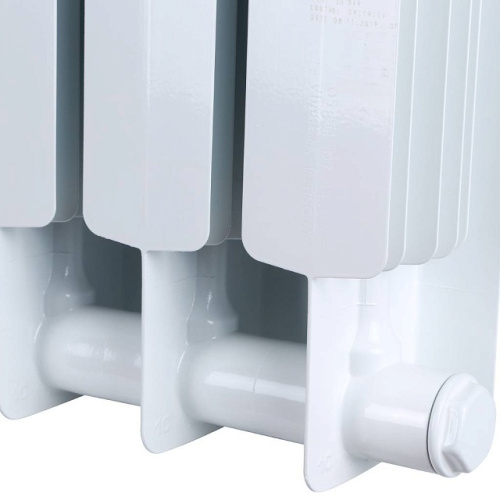 Биметаллический радиатор STOUT Space 500 - 8 секций, нижнее справа, белый RAL 9016