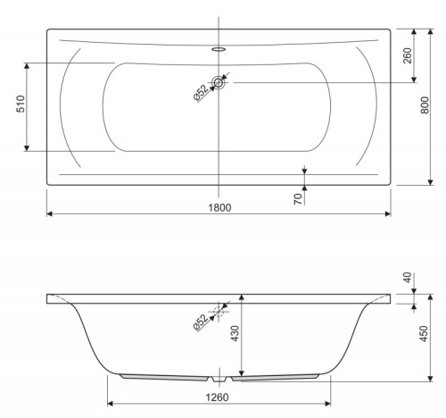 Боковая панель для акриловой ванны, правосторонняя Riho EMP-75-SP-R