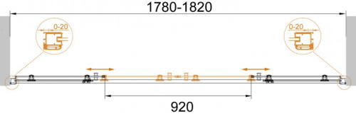 Душевая дверь в нишу Cezares ANIMA-W-BF-2-170-C-Cr