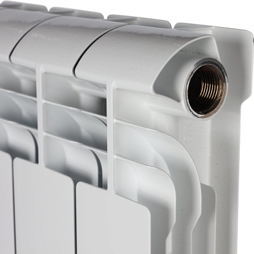 Биметаллический радиатор STOUT VEGA 500 - 10 секций, боковое, белый RAL 9016