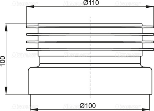 Манжета Alcaplast для унитаза прямая A99