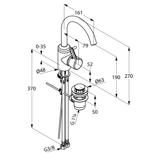 Смеситель для раковины Kludi Bingo Star 420230578 хром