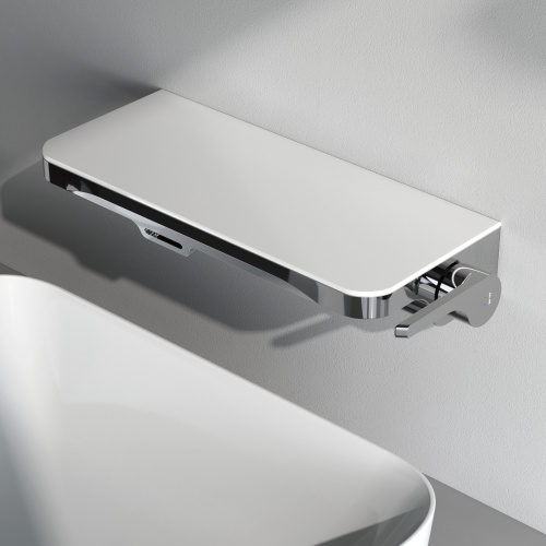 Смеситель для раковины Am.Pm Func F8F72700 встраиваемый с полкой и каскадным изливом, хром