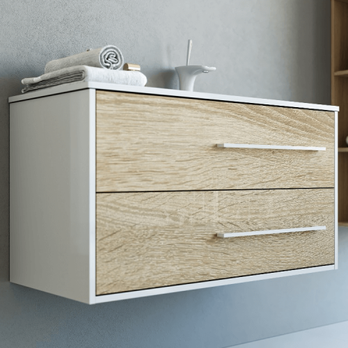 Тумба с умывальником AQWELLA Miami  92 Дуб сонома Mai.01.09/R