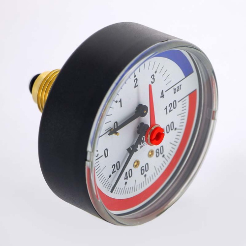 Термоманометр аксиальный 80мм, 120°C, 6 бар, 1/2" Watts F+R818 (TMAP)