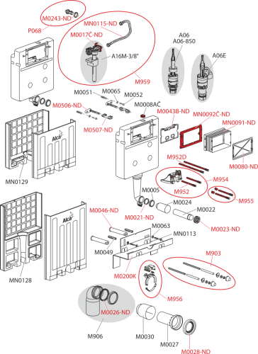 Инсталляция для унитаза Alcaplast Alcamodul AM100/850 для замуровывания в стену