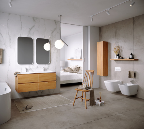 Тумба с умывальником AQWELLA Accent 122 Дуб золотой ACC0112DZ