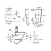 Чаша унитаза Roca Hall 355x595 без бачка 342629000