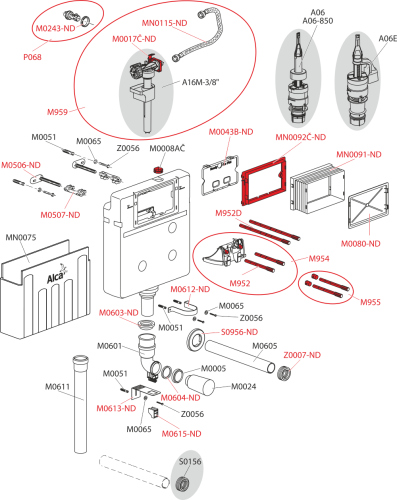 Смывной бачок Alcaplast Basicmodul AM112 скрытий монтаж