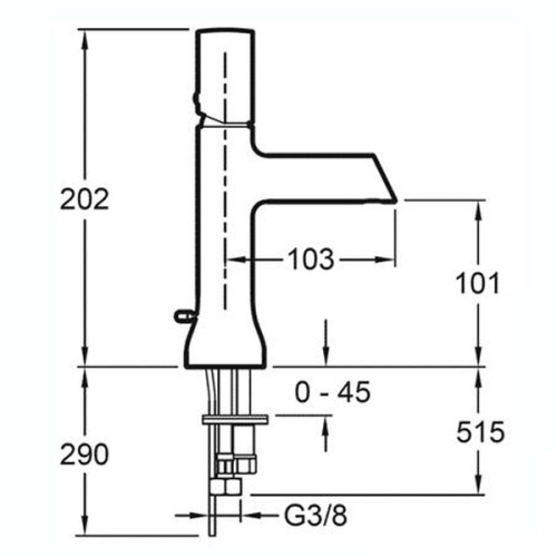 Смеситель для раковины Jacob Delafon Toobi E7329-BN сталь