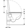 Комплект подвесного унитаза Geberit Renova, полузакрытая форма, Rimfree, с сиденьем 500.800.00.1