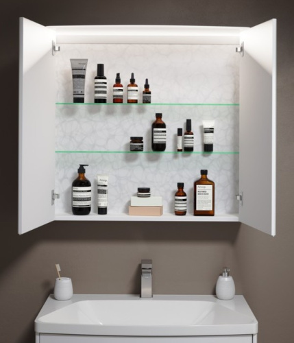 Зеркальный шкаф AQWELLA Neringa 80 белый NER0408