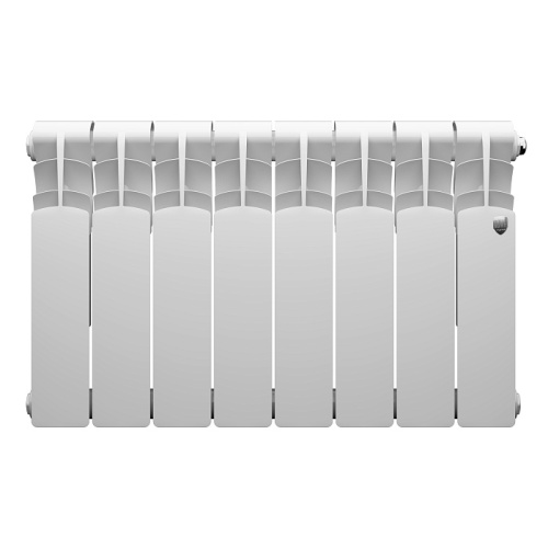 Алюминиевый радиатор Royal Thermo REVOLUTION A 350 - 8 секций, боковое, белый