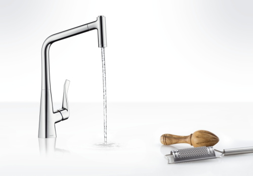 Смеситель для кухни Hansgrohe Metris 14820000 хром, выдвижной излив