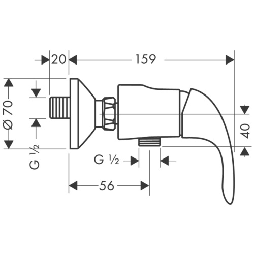 Смеситель Hansgrohe Focus E 31760000 для душа