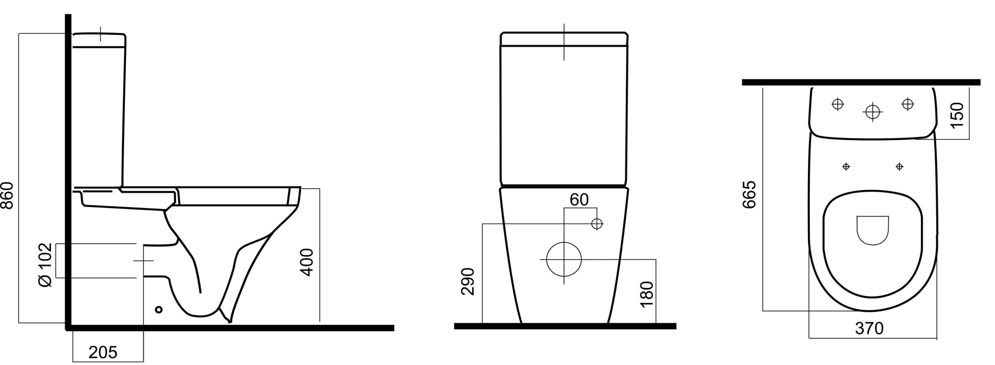 Унитаз-компакт Am.Pm Inspire C508607WH белый