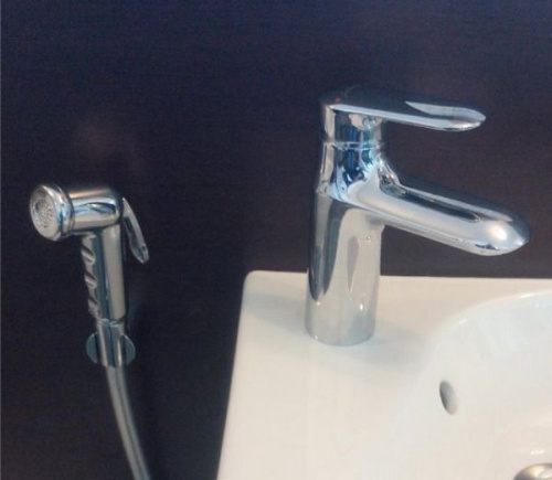 Смеситель для раковины Jacob Delafon Kumin E99465-CP хром, высокий, гигиенический душ, донный клапан